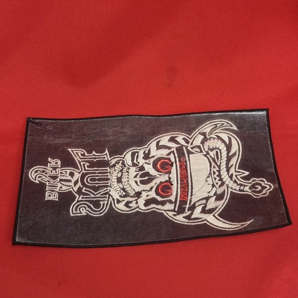 Vintage Easy Riders Brand Skull and Snake Motorcycle Biker Patch Large Black Col - Picture 5 of 11